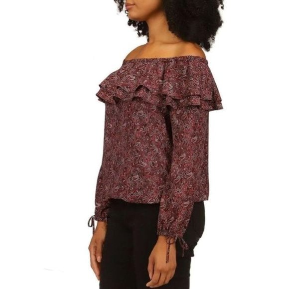 MICHAEL Michael Kors Plus Size Ruffled Tied Cuff Top NWT - Picture 3 of 4